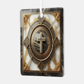 金箔を施した大理石の上にアブソリューションでエレガンス メタルオーナメント (正面左)