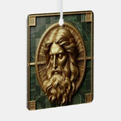 金箔を施した大理石の上にアブソリューションでエレガンス メタルオーナメント (正面右)