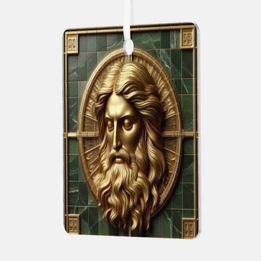 金箔を施した大理石の上にアブソリューションでエレガンス メタルオーナメント (正面左)