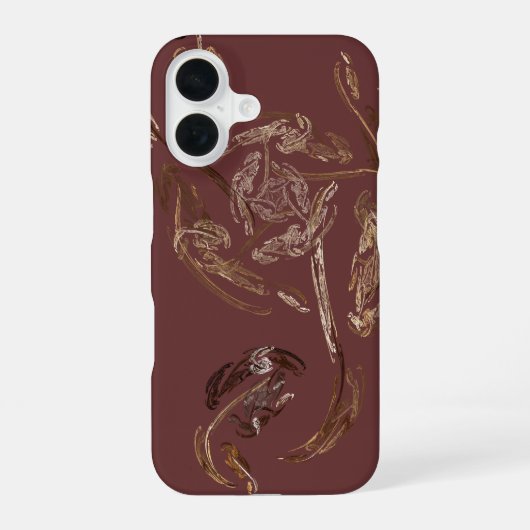 金箔アブストラクトアートケース iPhone 16ケース (裏面)