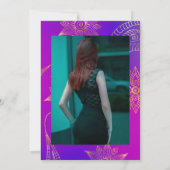 金箔アラビアンボリウッドお祝い 招待状 (裏面)