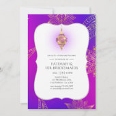 金箔アラビアンボリウッドブリデスメイドランチョン 招待状 (正面)