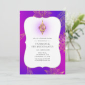 金箔アラビアンボリウッドブリデスメイドランチョン 招待状 (スタンド正面)