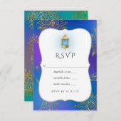 金箔アラビアンボリウッド結婚ズ 出欠カード (正面/裏面)