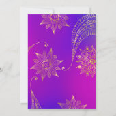 金箔アラビアンボリウッド結婚ズ 招待状 (裏面)