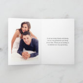 金箔アラビア·ボリウッ結婚ドの写真 サンキューカード (内部)