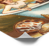 金箔アンティーク人魚お風呂 ポスター (角)