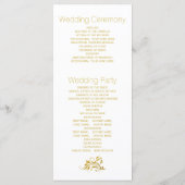 金箔アンパサンドおよびスクロール結婚式プログラム プログラム (裏面)