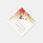 金箔ウォーターカラーボホフローラ結婚ズナプキン スタンダードカクテルナプキン (角)