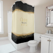 金箔エレガンスパーソナライズされたシャワーカーテン シャワーカーテン (インサイチュ)