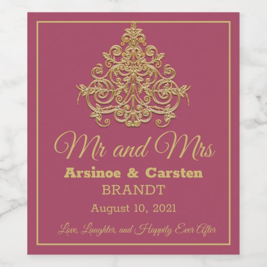 金箔エレガンスワインラベル ワインラベル (シングルラベル)