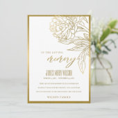 金箔エレガントフローラフェイク悔やみや弔慰 サンキューカード (スタンド正面)