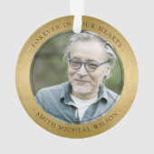 金箔エレガント悔やみや弔慰記フェイク念写真 オーナメント (裏面)