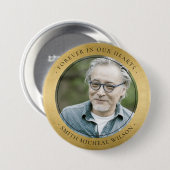 金箔エレガント悔やみや弔慰記念写真ボトルO 缶バッジ (正面&裏面)