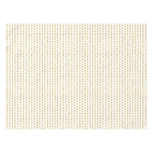 金箔エレガント白小水玉模様 テーブルクロス (正面(横))