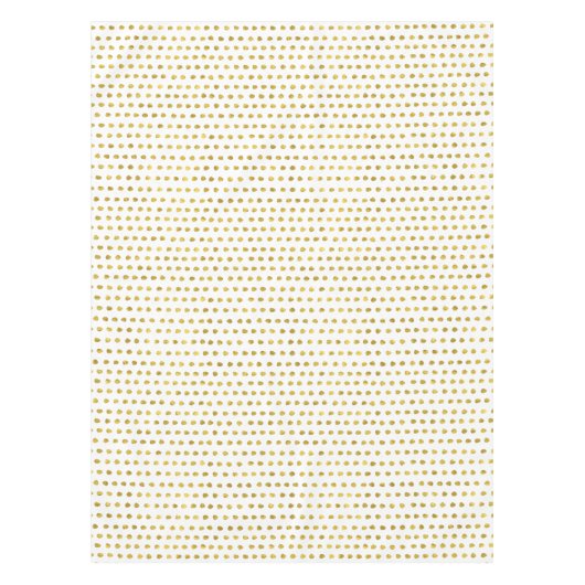 金箔エレガント白小水玉模様 テーブルクロス (正面)