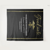 金箔カドゥセウスナース医学卒業背景 タペストリー (正面(横))