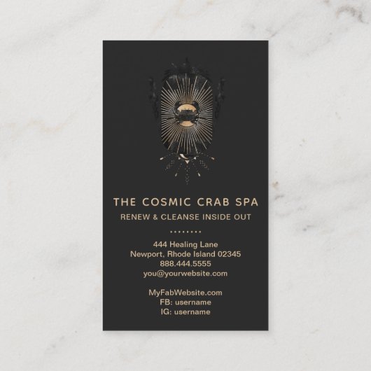 *~*金箔カニ人魚 名刺 (裏面)