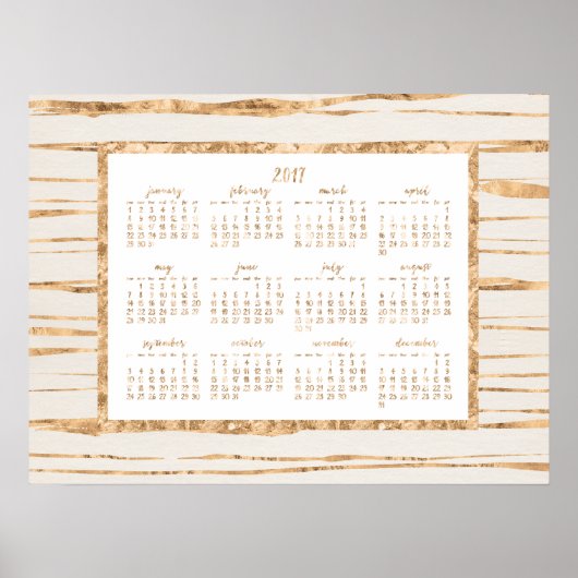 金箔カレンダー2017ポスター ポスター (正面)