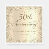 金箔ギター50回目の結婚記念日 スタンダードランチョンナプキン (正面)