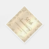金箔ギター50回目の結婚記念日 スタンダードランチョンナプキン (角)