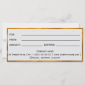 金箔ギフト券 (裏面)