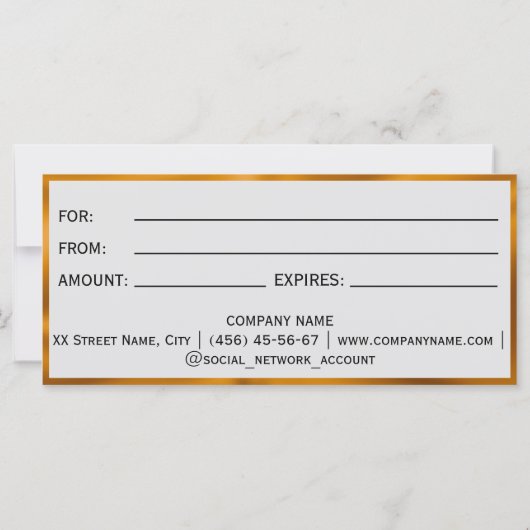 金箔ギフト券 (裏面)