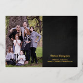 金箔クリスチャン聖句クリスマスフォト 箔シーズンカード (正面)