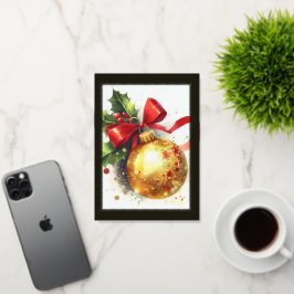 金箔クリスマスオーナメントカード 箔シーズンカード