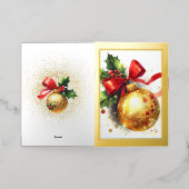 金箔クリスマスオーナメントカード 箔シーズンカード (外側レイダウン)