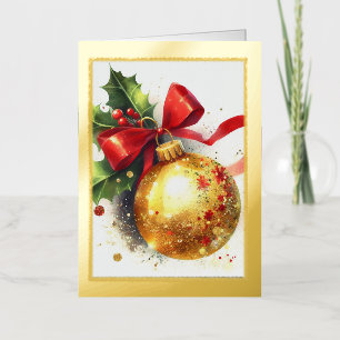 金箔クリスマスオーナメントカード 箔シーズンカード