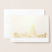 金箔クリスマスツリーカード 箔カード (裏面封筒付き)