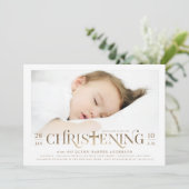 金箔クロスモダン《キリスト教》洗礼式や命名式写真宗教 招待状 (スタンド正面)