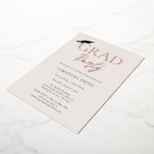 金箔グラッドキャップ書道卒業パーティー 箔招待状 (回転した状態)