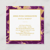 *~*金箔グラムパープルマーブルルルクモダンセ スクエア名刺 (裏面)