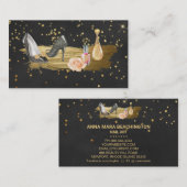 *~*金箔グリッター爪、 ネイルポーランドヒール香水 名刺 (正面/裏面)