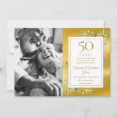 金箔グリーン50回目結婚記念写真 セーブザデート (正面)