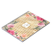 金箔ゴージャスな花の女の子日記日記 ノートブック (左側)