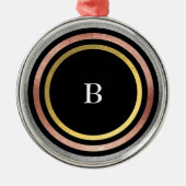 金箔サークルモノグラム メタルオーナメント (正面)