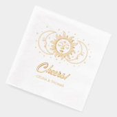 金箔シナパーソナライズされたス結婚ナプキン 箔ナプキン (左)