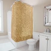 金箔シームレスパターン、金色のグリッターテクスチャ シャワーカーテン (インサイチュ)