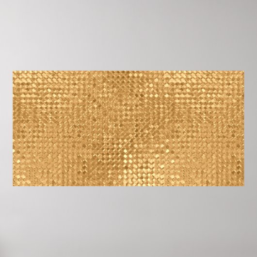 金箔シームレスパターン、金色のグリッターテクスチャ ポスター (正面)
