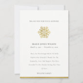 金箔スエレガントノーフレーク悔やみや弔慰記念 サンキューカード (正面)