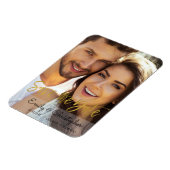 金箔スクリプトウェディング日付磁石を保存 マグネット (左側)