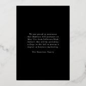 金箔スクリプトフォト卒業発表 箔招待状 (裏面)