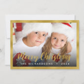 金箔スクリプトメリークリスマスファミリーフォト (正面)