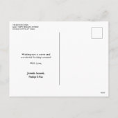 金箔スクリプトメリークリスマスホリデーフォト シーズンポストカード (裏面)