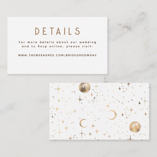 金箔スターズシナ結婚ル詳細 エンクロージャーカード (正面/裏面)