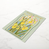 金箔ステンドグラスアイリス招待状 箔招待状 (回転した状態)