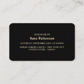 金箔ストライプバチェロレッテチケット招待状 名刺 (裏面)